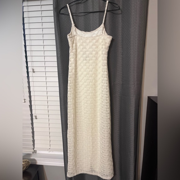 Jessica Simpson Crochet Knit Maxi Slip Dress Size L - Picture 3 of 4